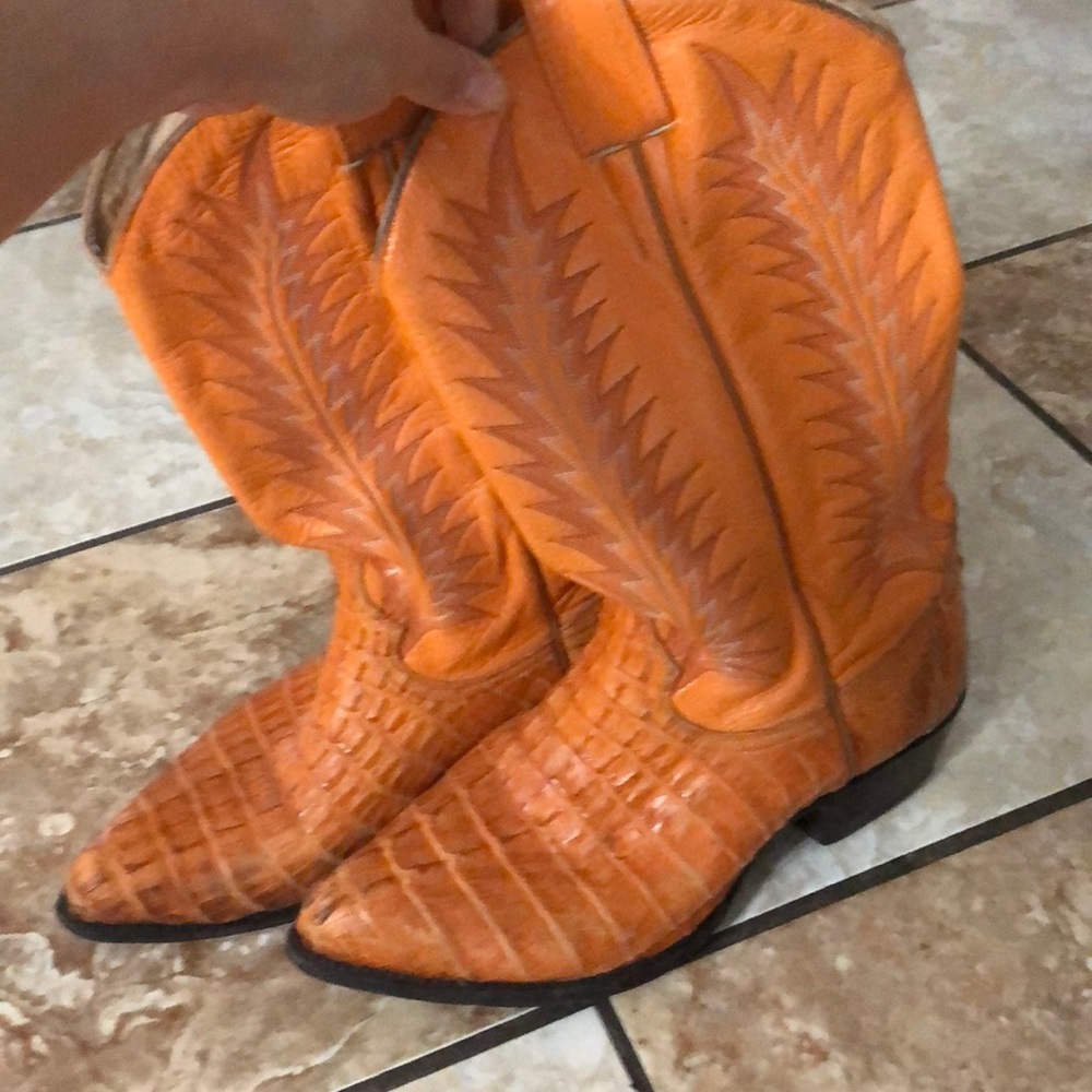 Mens genuine leather boot 8.5 tan